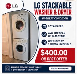 LG Stackable Washer & Dryer
