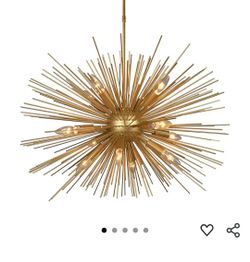 30 Inch Astra Sputnik Light Satellite Pendant Light Sputnik Chandelier Gold Ceiling Light Fixture Rod