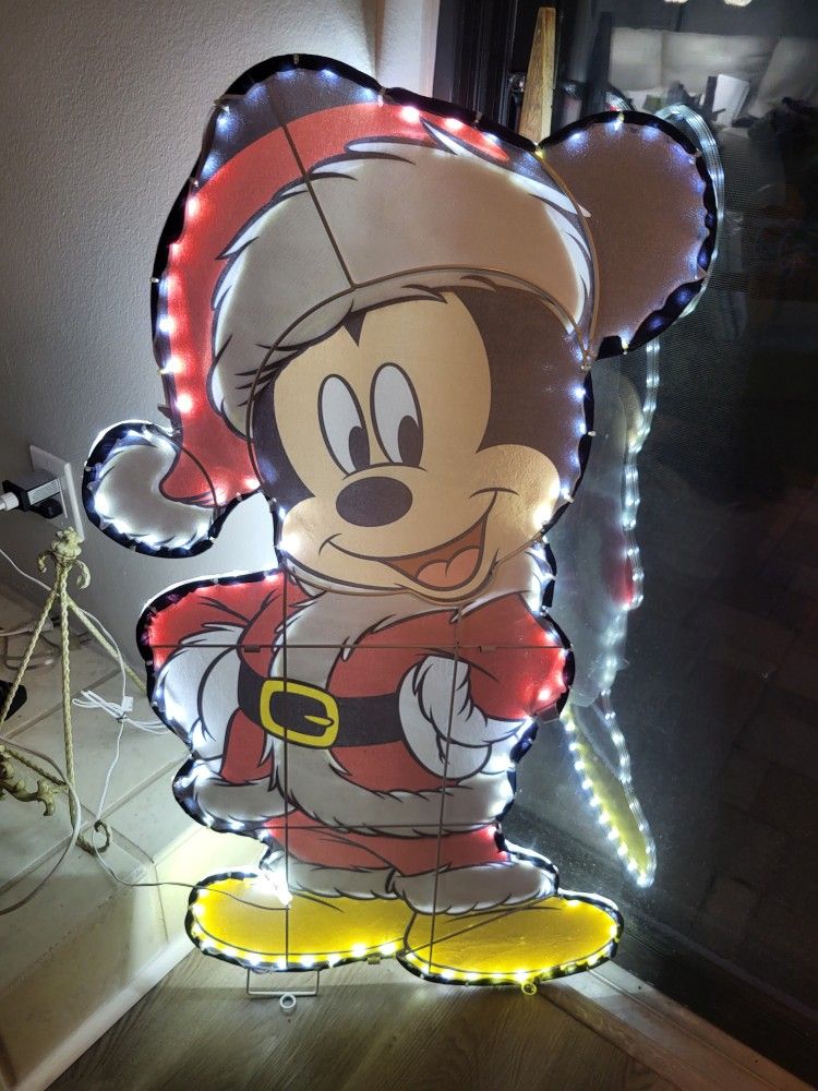 Mickey MOUSE Disney Lighted Santa Outdoor Christmas Decor