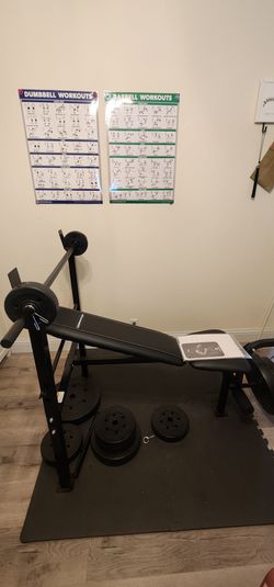 Marcy Competitor Weight bench, weights and charts