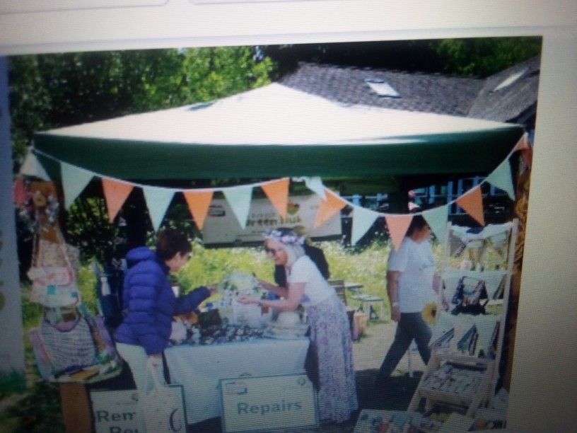 Green 10x10 Pop Up Easy Tent Weather Strong