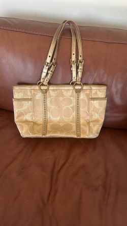 Coach Gold Signature Canvas Tote
