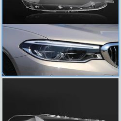 Right Side Car Headlight Cover Replacement for BMW 5 Series G30 G38 520i 523i 525i 528i 530i 520Li  2017 2018 2019 Clear Headlight Lense Auto 