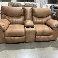 Power Reclining Love Seat In Stock