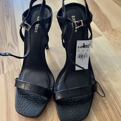 Express Brand Black Heels Sandals