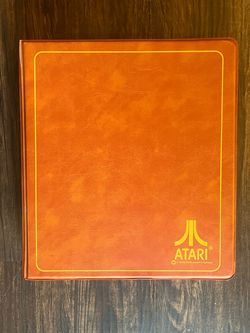 Vintage Atari Video Game Storage Folder Organizer Binder Case Book For 8 Games