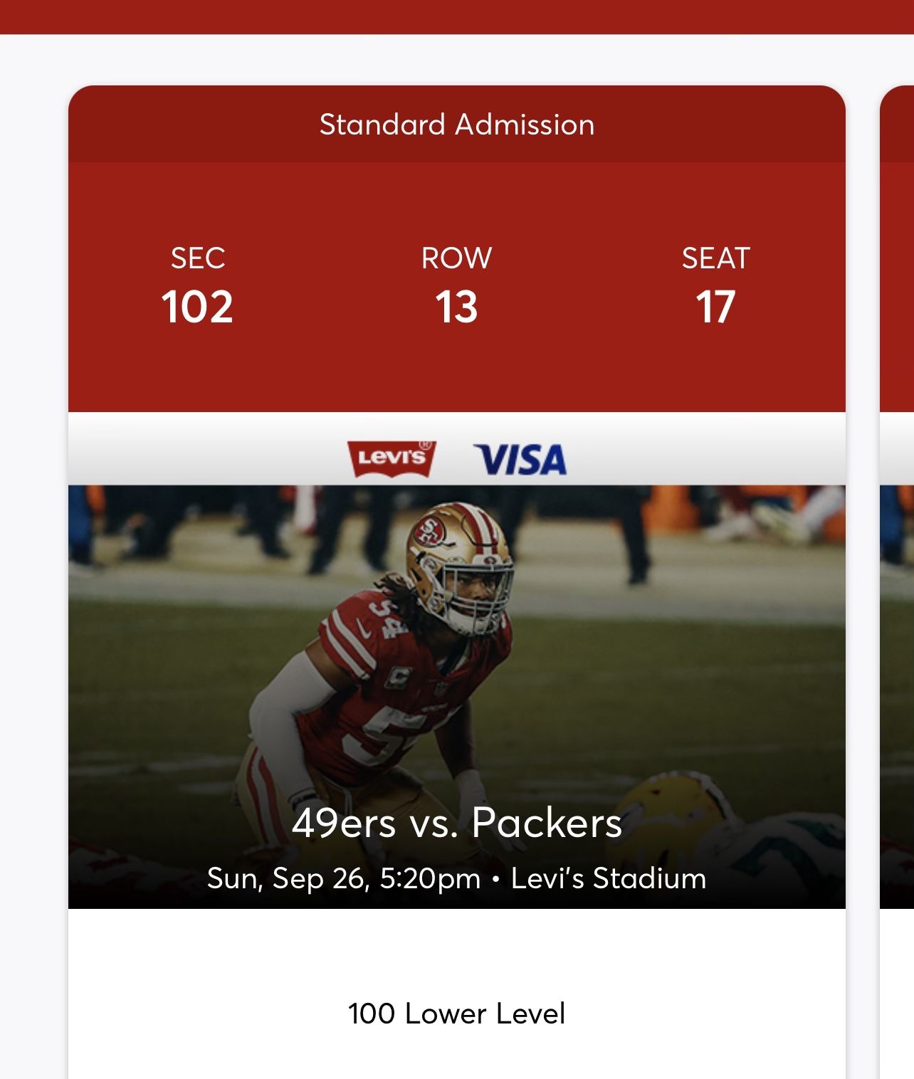49ers Two Tickets 800
