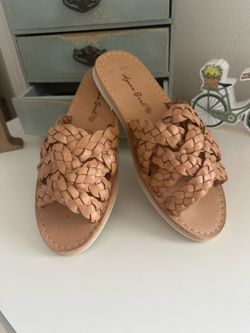 Tan huarache sandals