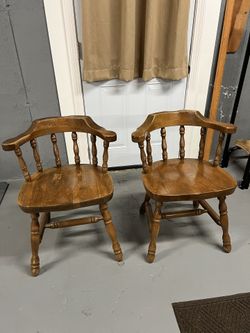 2 Vintage 20th Century Captains Chairs