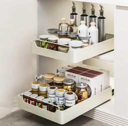 Pull Out Cabinet Organizer Fixed with Adhesive Nano Film,