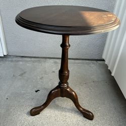 antique ethan & allen wood side table 
