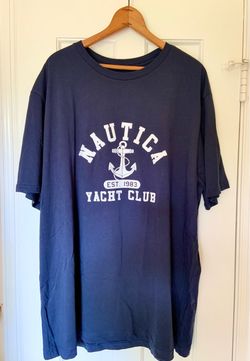 Nautica XXL Navy Blue Yacht Club Anchor T (NEW without tags)