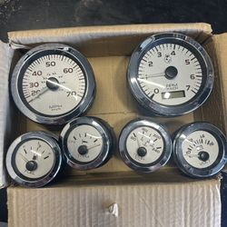 Marine Gauge Set From Mercruiser Digital Hour Meter Great Condition 
