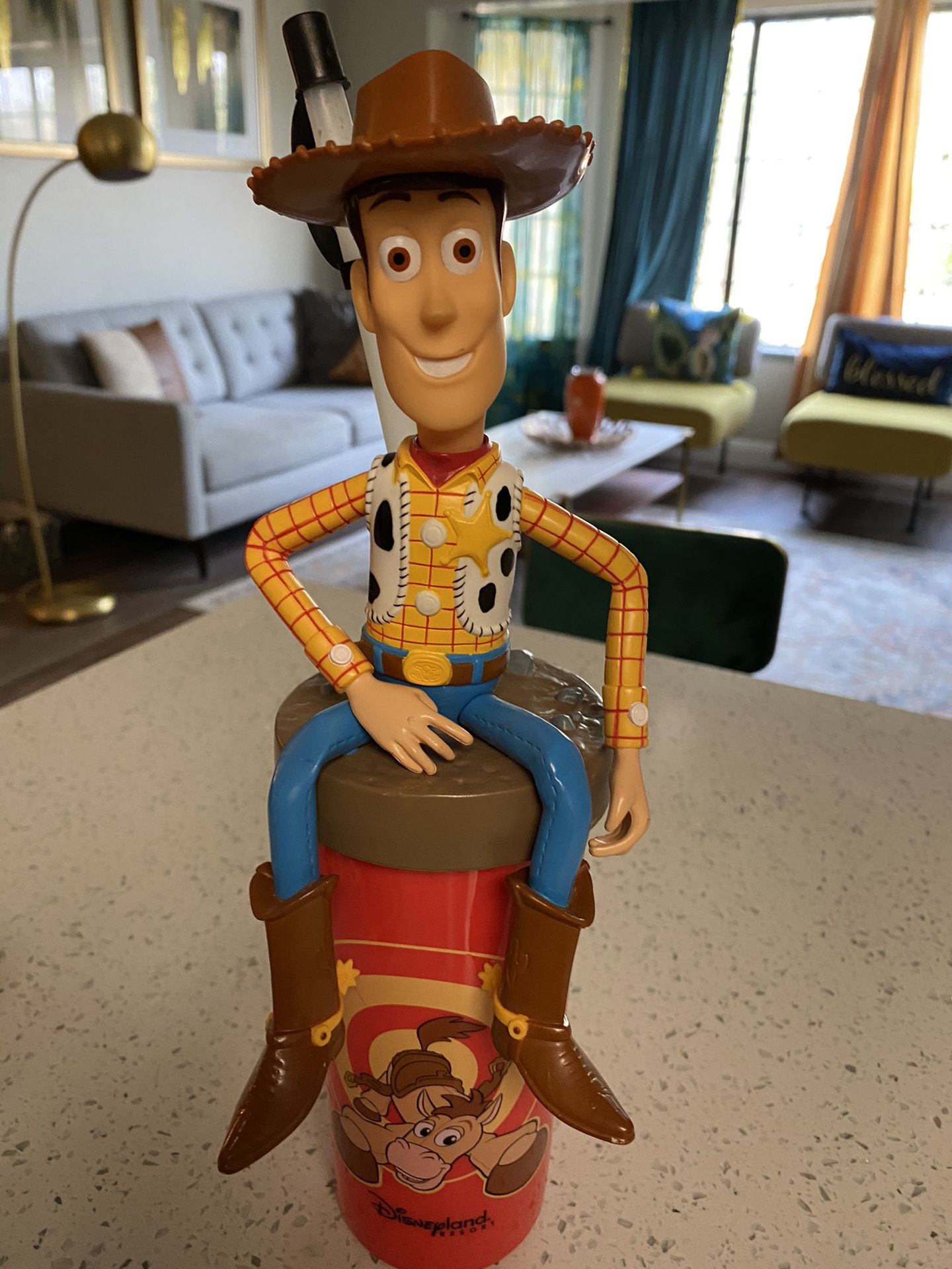 Vintage Toy Story Woody Figure Disney Plastic Travel Cup