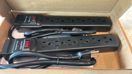 6 Outlet Surge Protector 2pack
