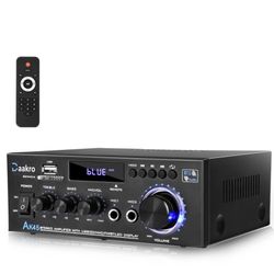 Stereo Audio Amplifier,300W Home 2 Channel Wireless Bluetooth 5.0 Power Amplifier System, Home Amplifiers FM Radio, USB, SD Card, With Rem