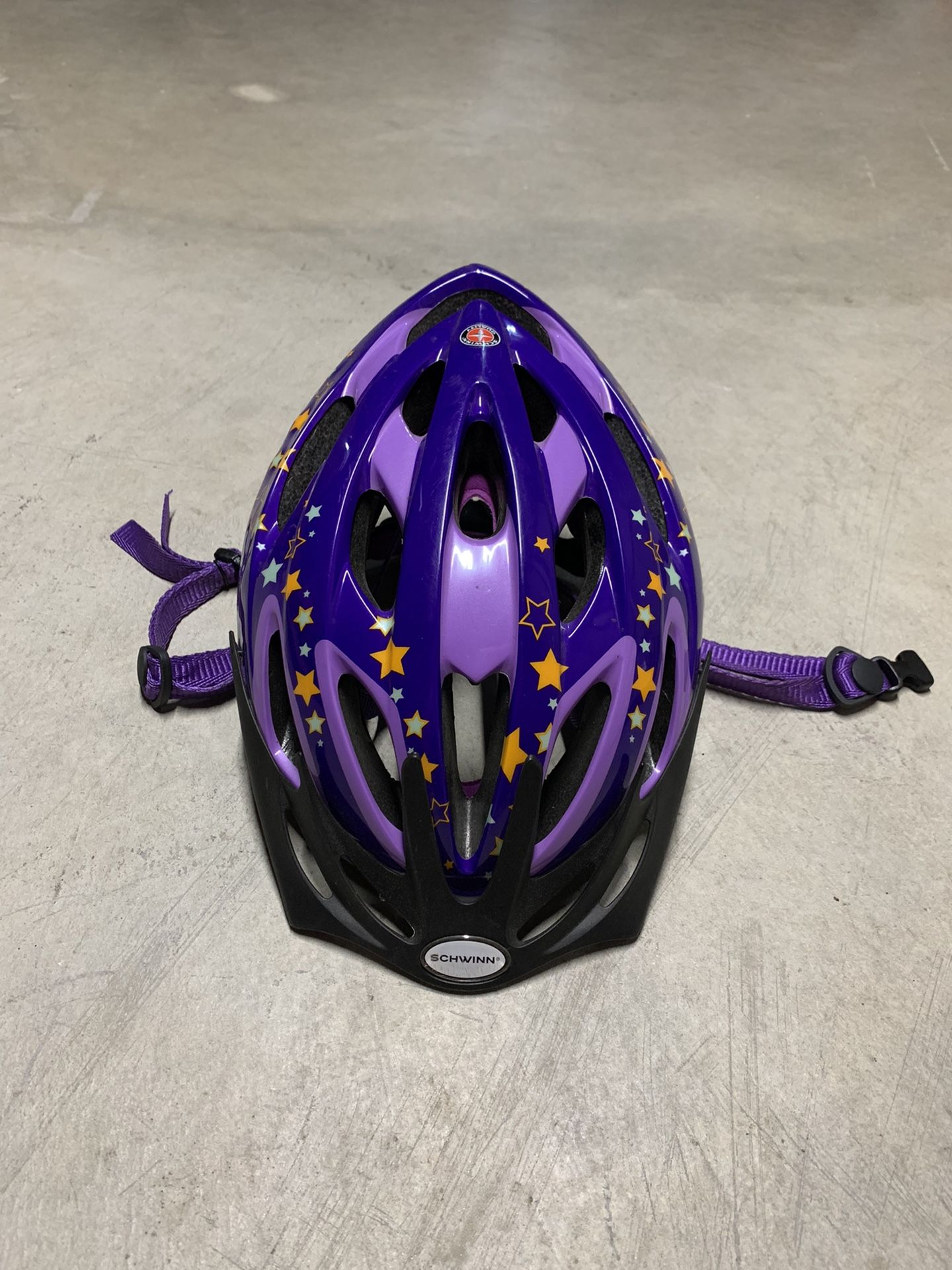 Schwinn Quality Bike Helmet Youth Girls Purple/Pink Stars SW77809-2