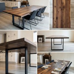 Stunning Custom Black Walnut Dining Table (72x36)