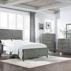 4 Piece Screen Bedroom Set Queen Bed Frame Dressing Mirror Nightstand With Marble Dresser And Nightstand Top