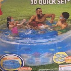 8ft Play Day 3D Quick Set Pool