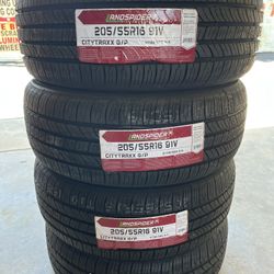 Set of 4 Brand New tires 205/55R16