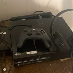 Xbox One And Controller With Headset