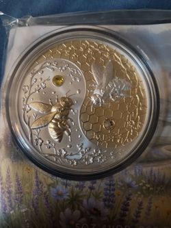 Harmony Bee Pure silver & gold gilded