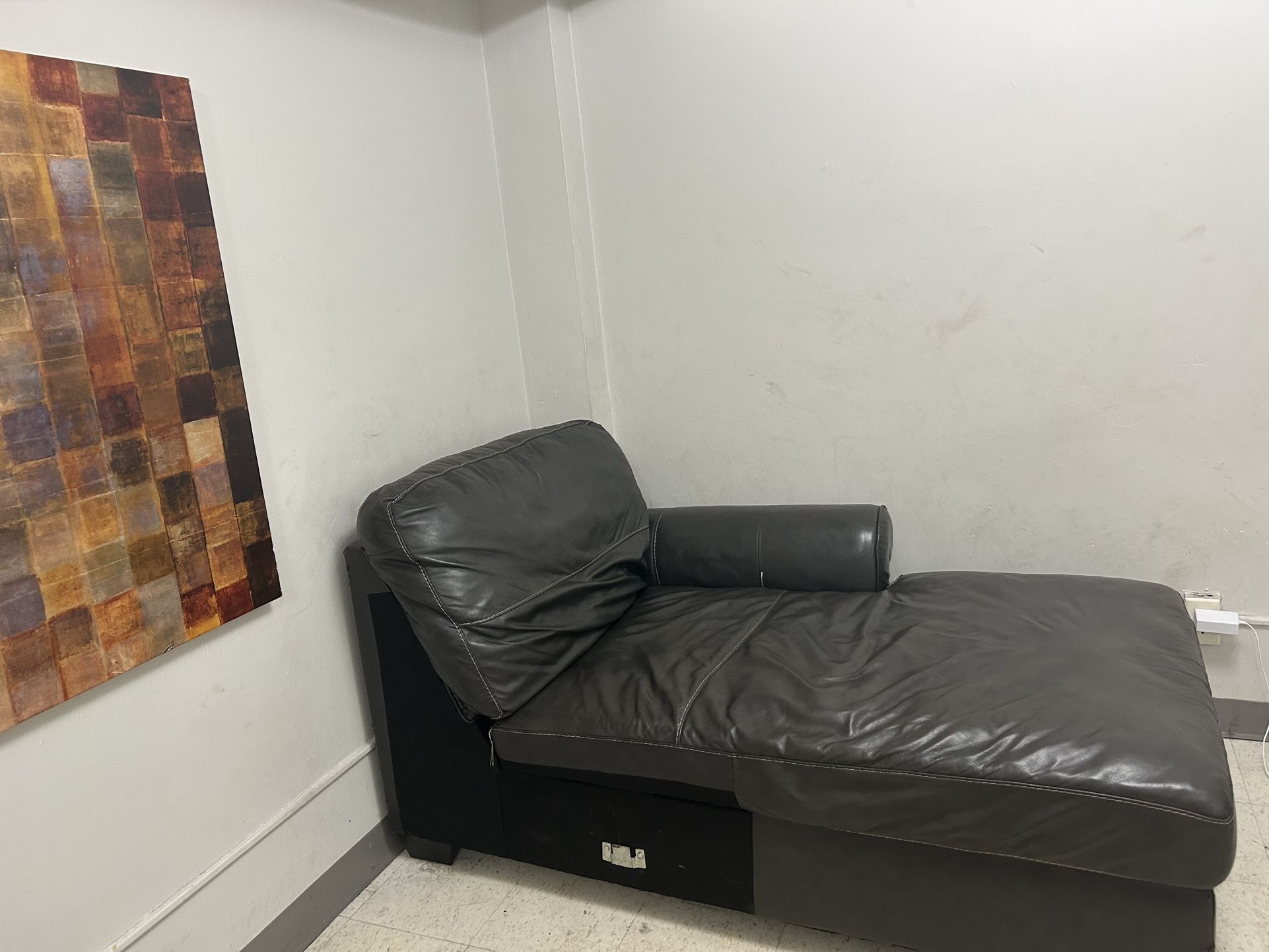 Leather end couch