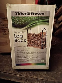 Tiller and rowe adjustable log rack