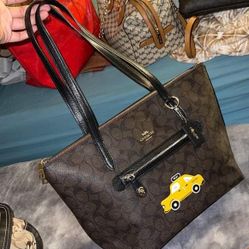 Coach Purse limited Edition New York City Yellow Taxi Tote
