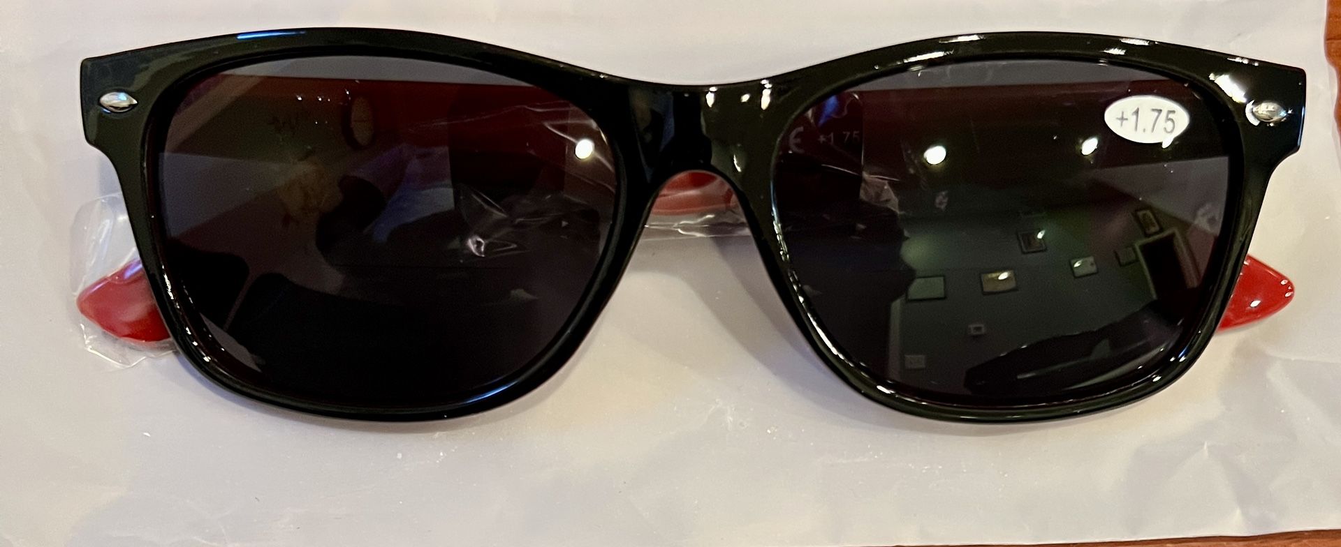 New Never Used Bifocal Sunshade Reading Glasses +1.75