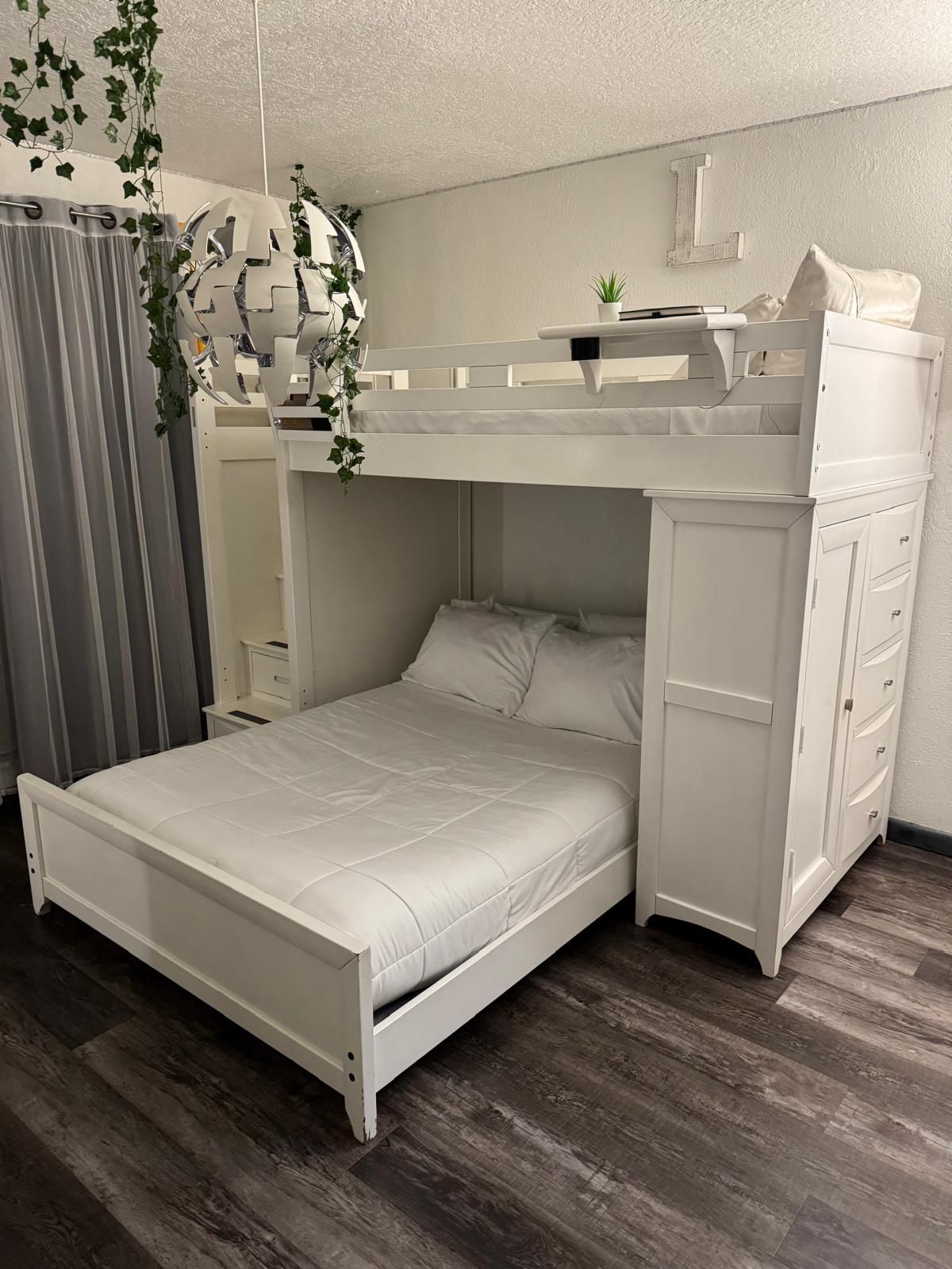 Bunk Bed Set With Mattresses And Storage