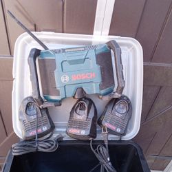 Bosch Radio Hammer Drill Regular Drill 6 12 V Batteries Radio All In Good Condition 