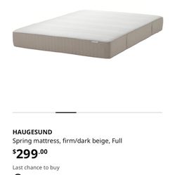 Free IKEA HAUGESUND Full-Size Spring Mattress (Firm)