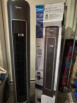 42 in. 3-Speeds Tower Fan in Gray with Wi-Fi, Sleep Mode, 60° Oscillation, 7-Hours Timer, Aromatherapy Box, Negative Ion