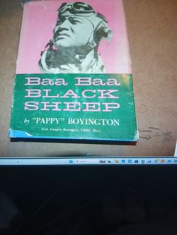 RARE SIGNED BOOK BY PAPPY BOYI NGTON -BAA  BAA BLACK SHEEP