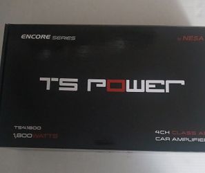 TS Power 4 Ch 1800 Watts Audio Amp Brand New In The Box