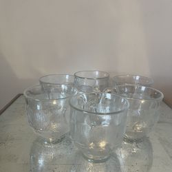 Vintage Six Arcoroc Coffee/Tea Cups  Made in France