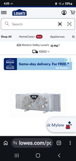 Utilitech indoor window fan