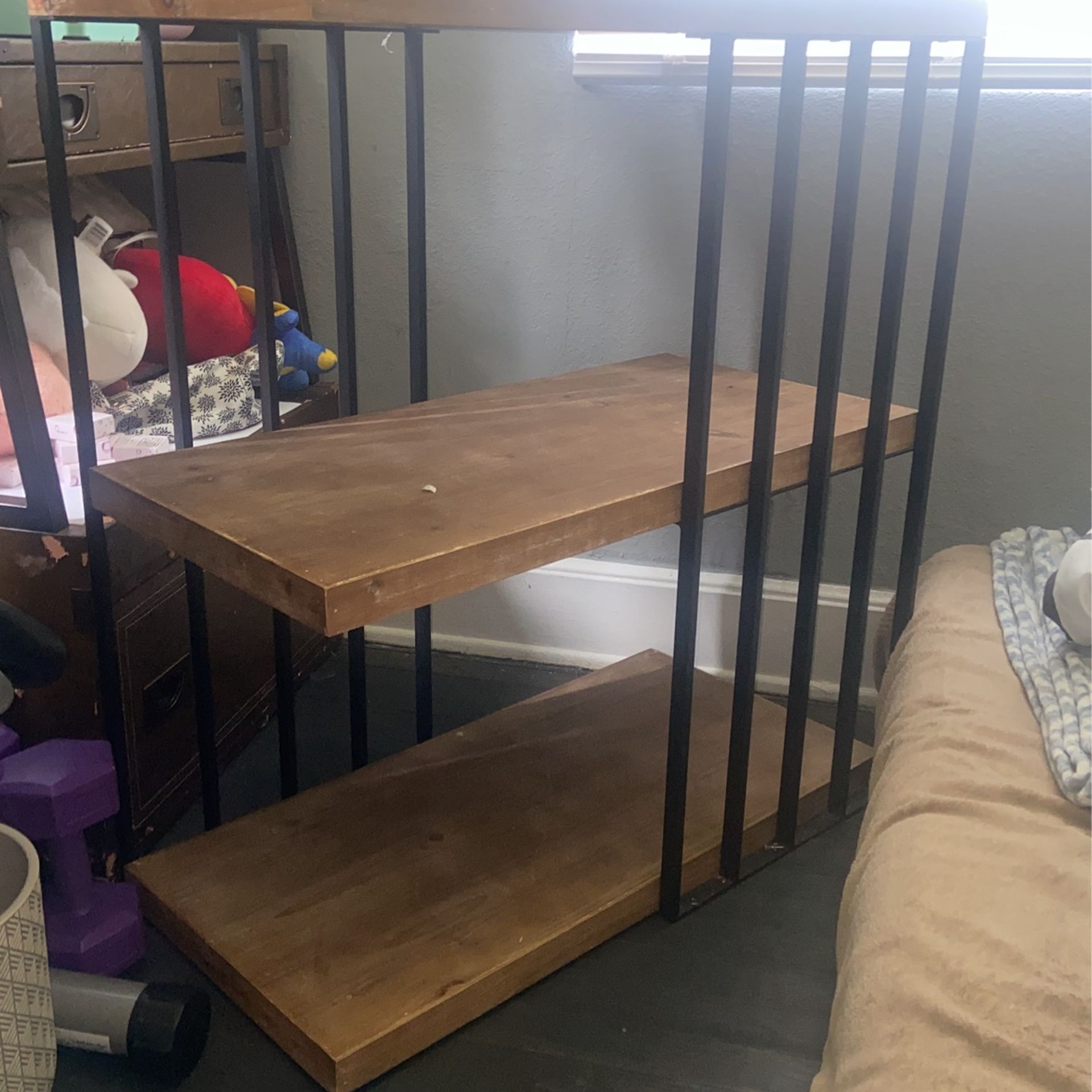 Metal And Wood Bookshelve