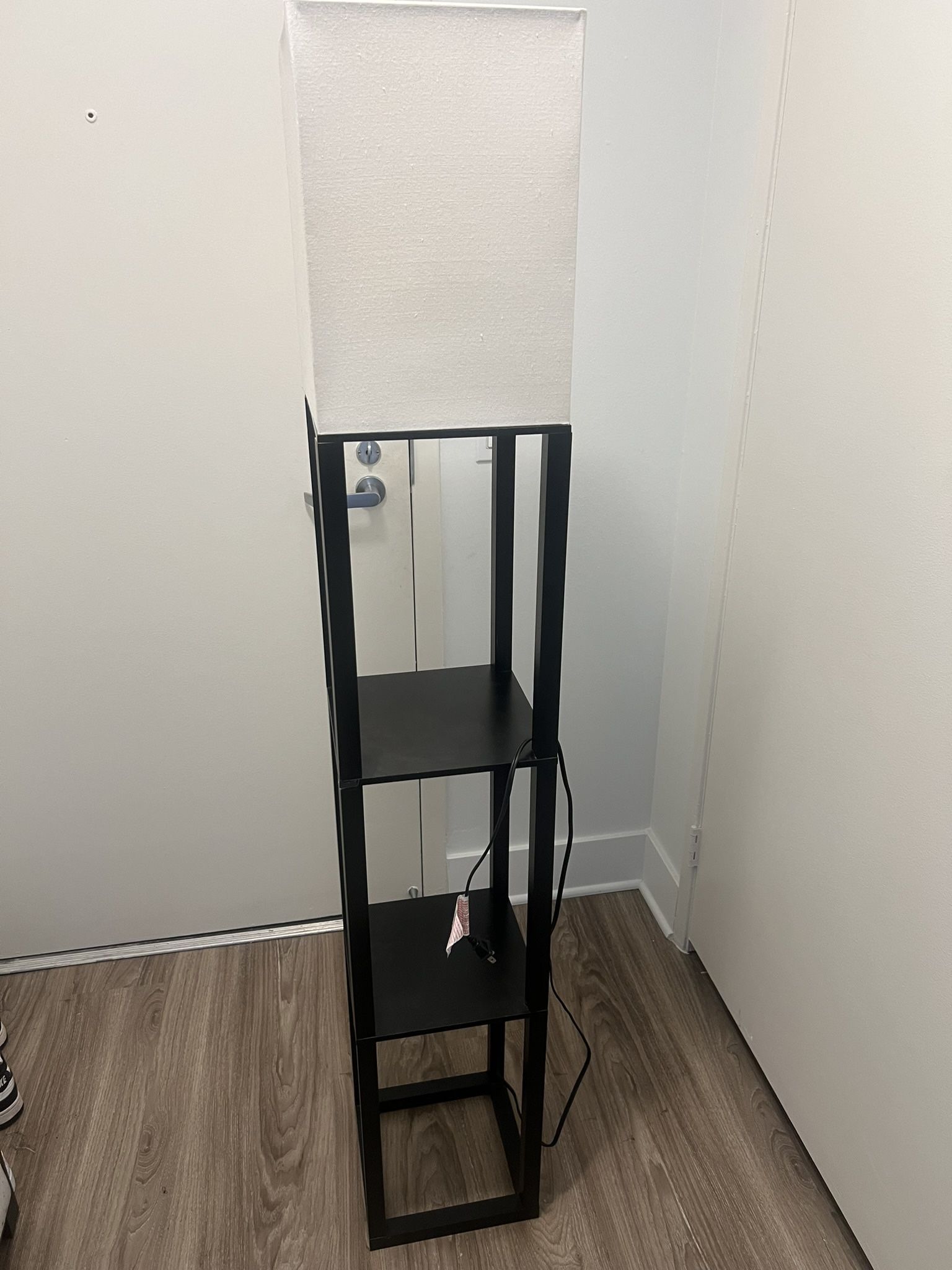 Column Floor Lamp with Shelves