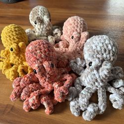 Crochet Octopus, Tako, He’e, Handmade, Custom Colors Available 
