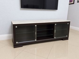 Mesa para tv madera y top de Marmol