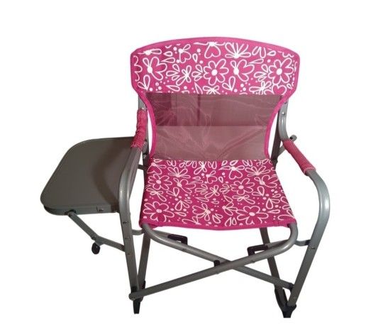 Pink Floral Kids Folding Chair with Tray