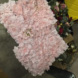 2 Paneles De Flor Rosa