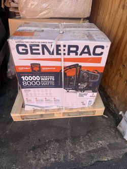 Generac 10000 / 8000-Watt Electric Start Gasoline Powered Portable Generator w/ COSense and 3 ft. Adapter Cord Included-GP8000E