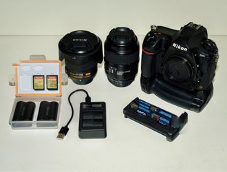 Nikon D850 DSLR Camera Kit with Lenses and Lowepro Bag