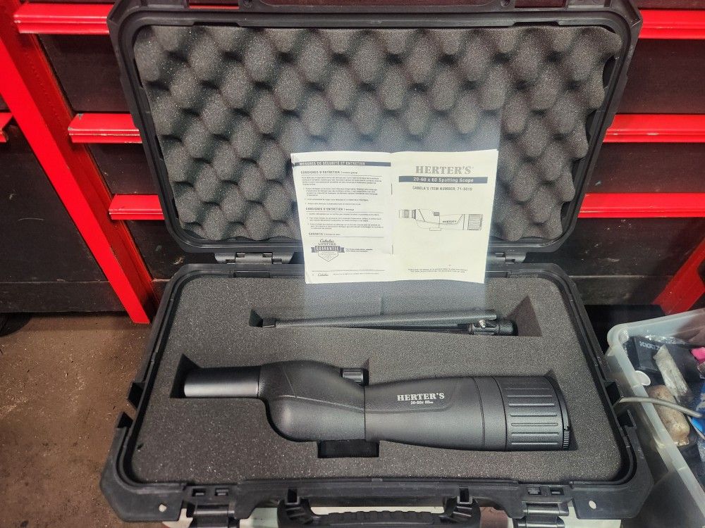 cabelas Herters 20-60×60 spotting scope with tripod and case
