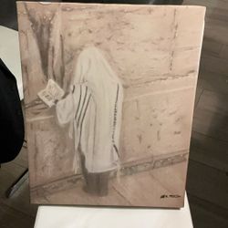 Prayer At The Western Wall Art On Canvas