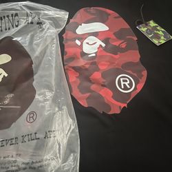 Bape Red Camo Mens Tee